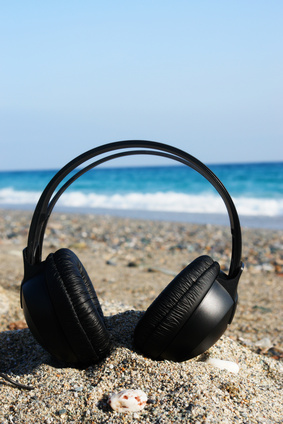Cascos en la playa